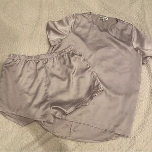 Sabo Luxe silver gray tone pajama set